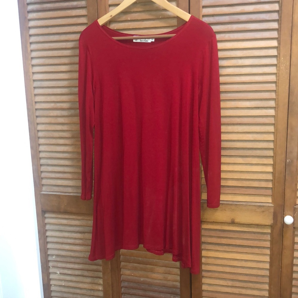 Fighting eel classic red dress with long sleeves